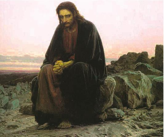Christ in the wilderness Ivan Kramskoy detail